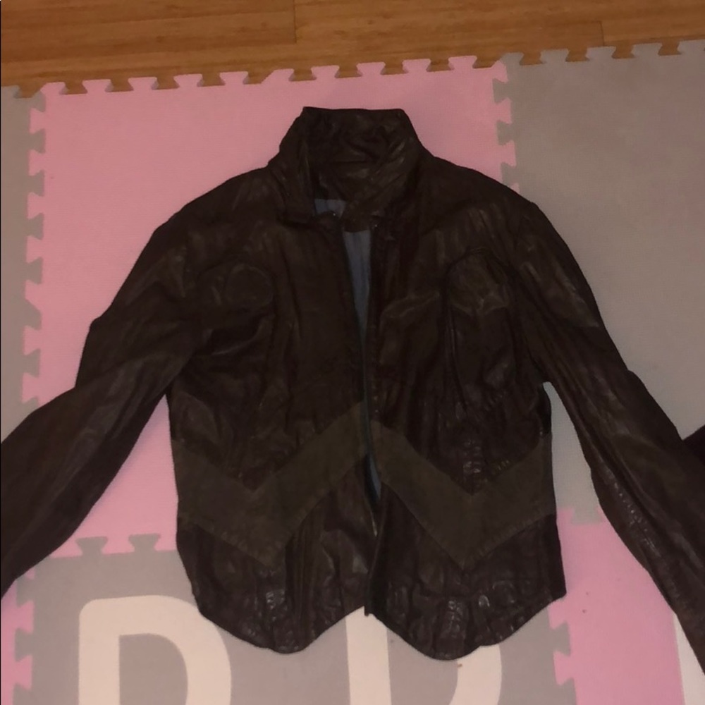 Women’s size small real leather and suede jacket